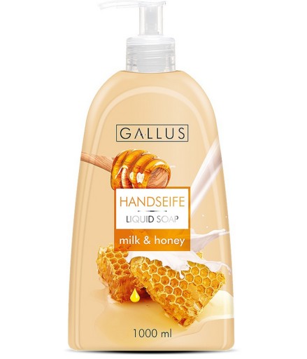 Mydlo na ruky Gallus med, mlieko 1000 ml