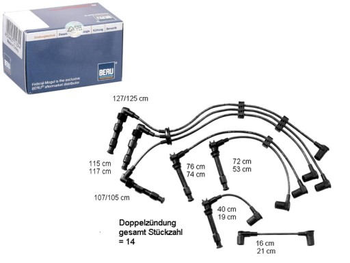 BERZEF601/RS5 - Кабели высокого напряжения beru porsche 911 кабриолет 993