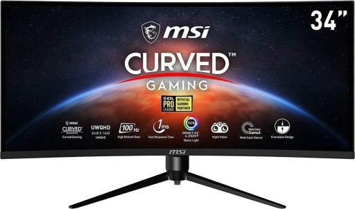 MSI OPTIX-MAG342CQRV 34インチゲーミングモニター MSI ゲーミングモニター Optix MAG342CQRV