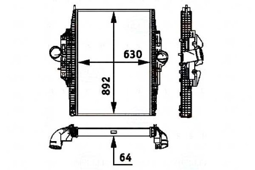 BRH-8ML 376 - ИНТЕРКУЛЕР НАДДУВОЧНОГО ВОЗДУХА BEH