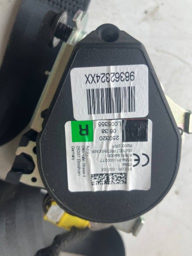 napínací pás bezpečnostní pravý předek CITROEN C3 III 98362324XX