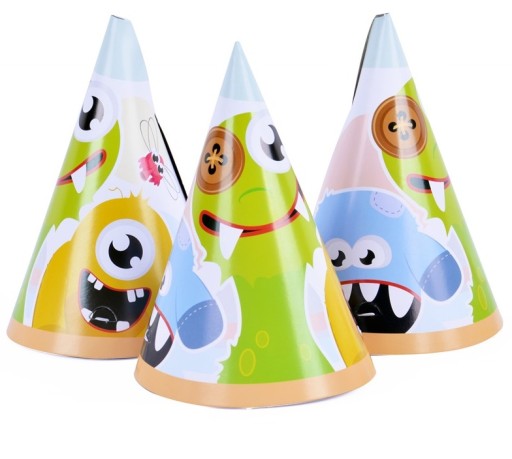 Паперові шапки-монстрики Arpex на день народження, 6 шт