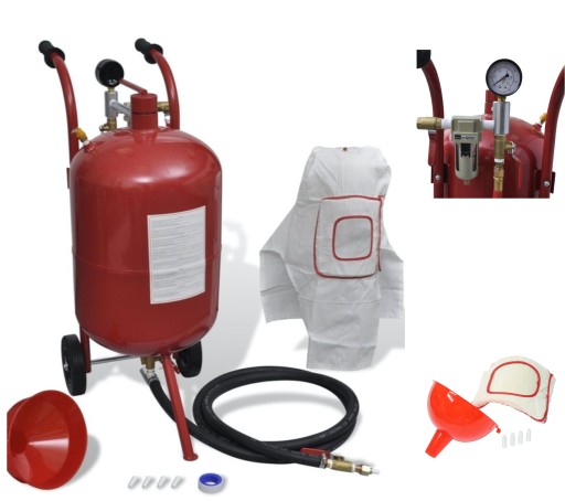 СИФОННА МАШИНА ДЛЯ ПІСКУ 38Л МОБІЛЬНА + 58 НАСОДОК + МАСКА + ФОНЕР