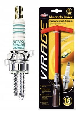 Свічка запалювання DENSO IU27 + гайковий ключ для свічок 16 мм