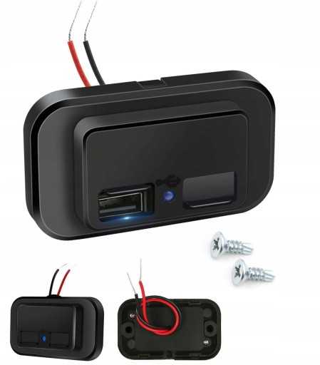 Автомобільний зарядний пристрій гніздо 2xUSB DC 12V-24V