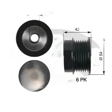 Шкив сцепления генератора oap7035 gates