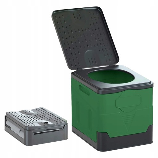 Портативний автомобільний туалет відкритий