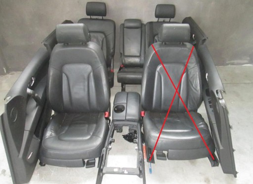 verkleidung Leder Sitze Sitz des Beifahrers Sitz Audi Q7 4L0