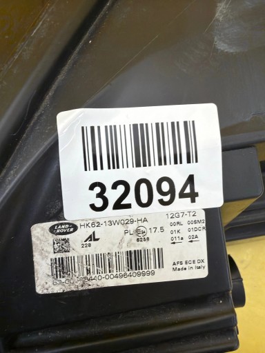 Feux phare Droit Range Rover Sport L494 Xenon HK62-13W029-HA 16 Pin