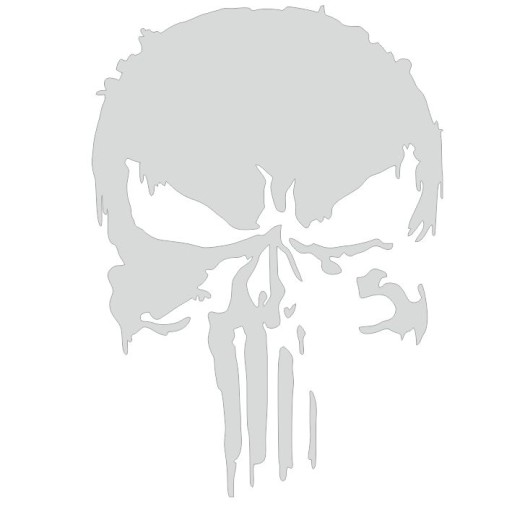 Nálepka REFLEXNÁ PUNISHER lebka SKULL čakra 30cm