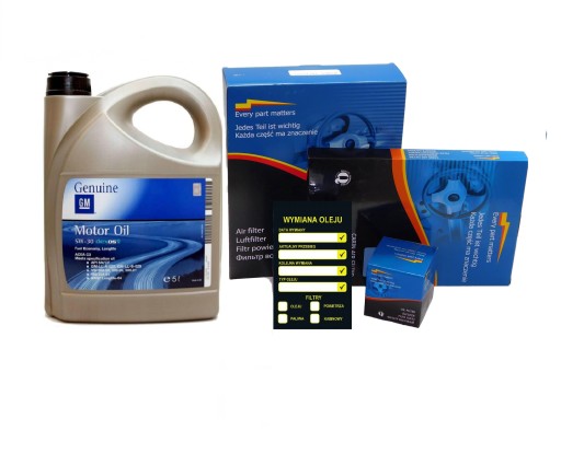 КОМПЛЕКТ ФИЛЬТРОВ + МАСЛО GM 5/30 OPEL MERIVA B 1.4