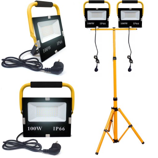 ГАЛОГЕННАЯ 2X100W СВЕТОДИОДНАЯ ЛАМПА ПРОЖЕКТОР ХОЛОДНЫЙ ШТАТИВ