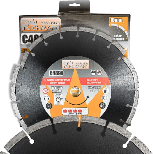 АЛМАЗНЫЙ ДИСК ДЛЯ РЕЗКИ АСФАЛЬТА, СУХОЙ И ВЛАЖНОЙ РЕЗКИ 350 x 25,4/20 ММ