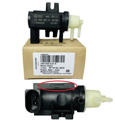 1K0906627A 1K0906627B - Оригінал VAG турбінний клапан AUDI A4 B5 B6 2.5 TDI