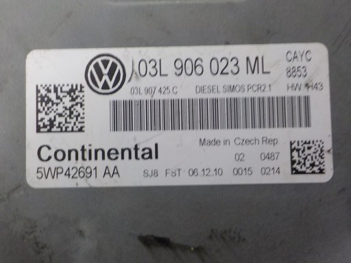 VW Computer Bedienteil 03L906023ML 5WP42691AA
