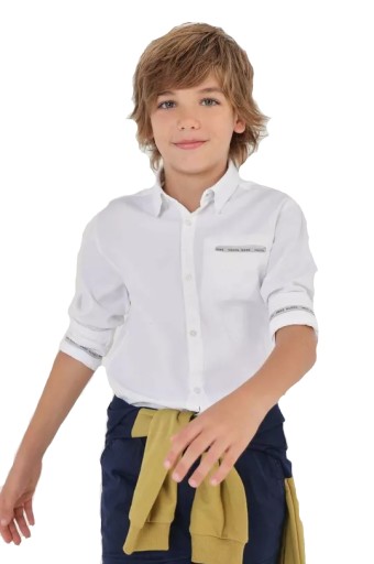 Дитяча сорочка Mayoral розмір 152 довгий рукав біла