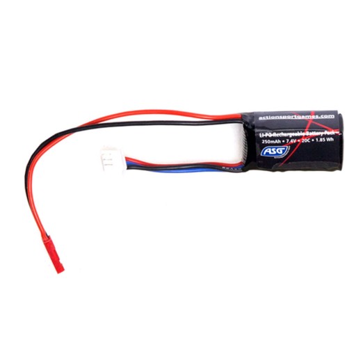 Акумулятор ASG LiPo 7.4V 250mAh 20C-HPA