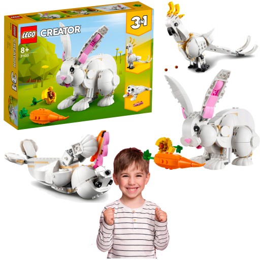 Конструктор LEGO CREATOR WHITE RABBIT SEAL PARPOT COCKTOO 3in1