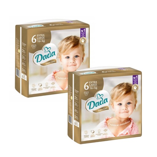 2× Підгузки Dada Extra Care 6 розмір 16-25 кг 26 шт.