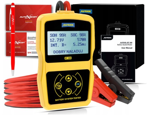 ТЕСТЕР ДЛЯ АККУМУЛЯТОРОВ 12V AUTOOL BT360 RU