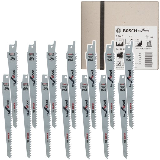 НАБОР ИЗ 100 ПИЛ ПО ДЕРЕВО S 644D BOSCH