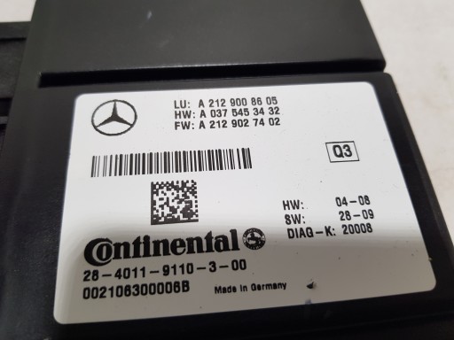 MERCEDES CLS W218 W212 W207 RADAR SENSOR DISTRONIC 2129008605