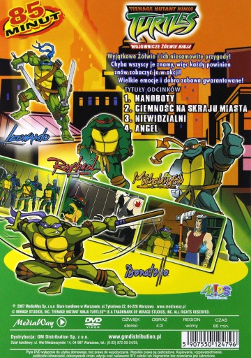 Wojownicze Żółwie Ninja cz.2 Niewidzialni płyta DVD