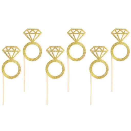 Накидки PartyPal на дівич-вечір, 6 шт., золото