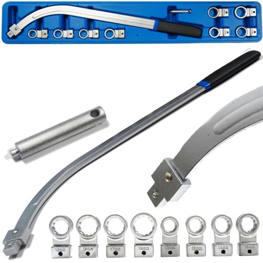 079 437_B НАБОР ЛЕНТОЧНЫХ КЛЮЧЕЙ + 8 НАКОНЕЧНИКОВ