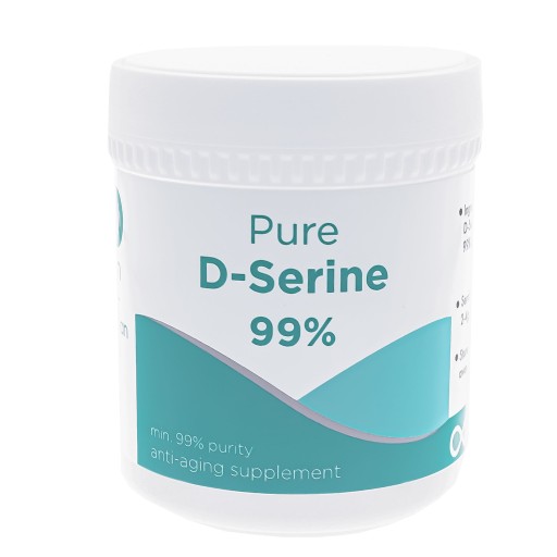 D-serín 99%, čistý prášok 50g, testovaný v Poľsku