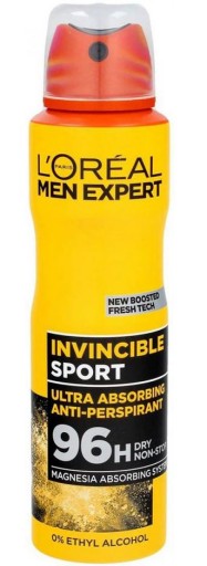 l'oreal men expert invincible sport antyperspirant w sprayu 150 ml   