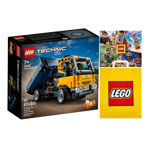 LEGO Technic 2 v 1 - Sklápač alebo bager (42147) +Taška +Katalóg LEGO 2024