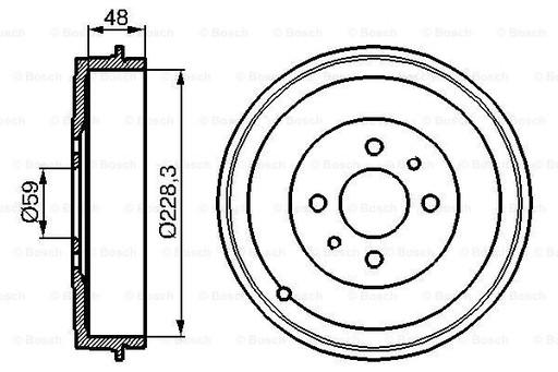 BOSCH 0 986 477 088 Гальмівний барабан