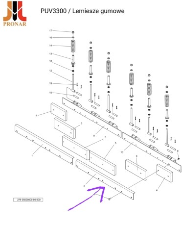 (279N-05000001L) - Кришка плуга PRONAR PUV 3300 ліва