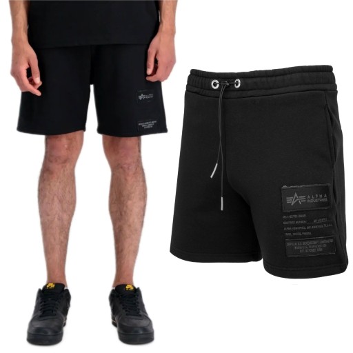 Detské Teplákové Kraťasy Alpha Industries Patch Short LF 136360 03 Black S