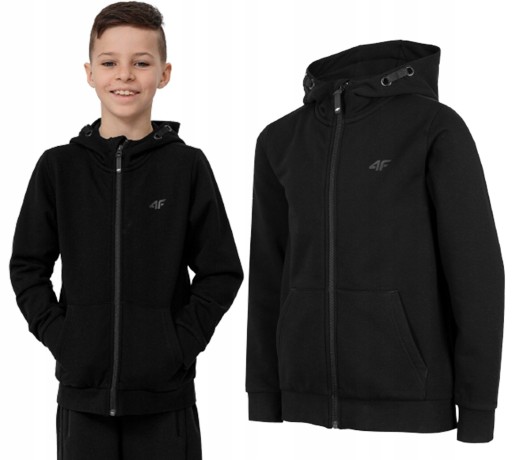 Дитячий світшот 4F розмір 152 довгий рукав чорний