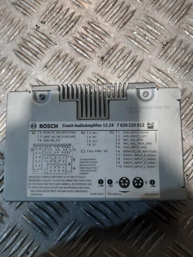 pojačalo audio 12.24, 12/24V 7620220012