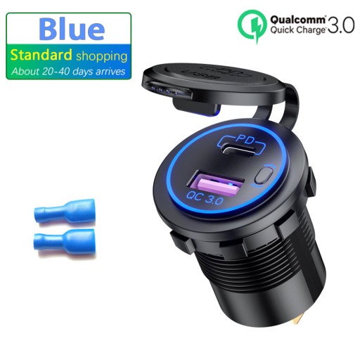 Автомобильное зарядное устройство USB PD Type C QC3.0 12 В/24 В