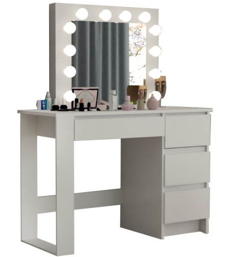 Kozmetický toaletný stolík Zrkadlo s osvetlením 12x LED betiL pre dievčatko