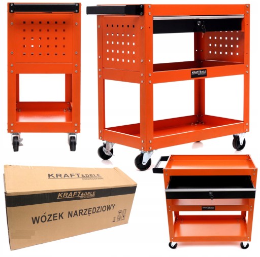 KRAFT&DELE СИЛЬНА МАЙСТЕРНЯ ШУХВЯДКА-ВІЗОК-ШАФА З КОЛІСКАМИ KD366