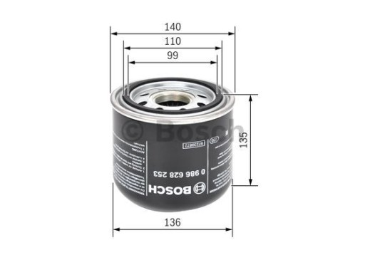 0 986 - ФИЛЬТР ОСУШИТЕЛЯ ВОЗДУХА BOSCH 0986628253