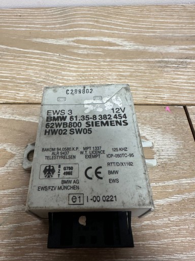 modul immobilizera Wszystkie BMW 5 E39 8382454