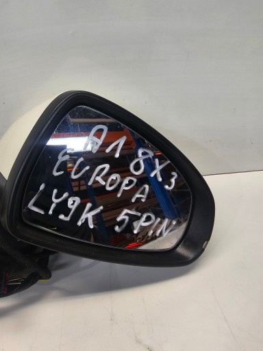 mirror exterior right AUDI A1 8X3 5 PIN LY9K EUROPA