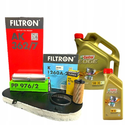 672/4 - Комплект фильтров BMW 5 518D 520d + масло CASTROL 6L