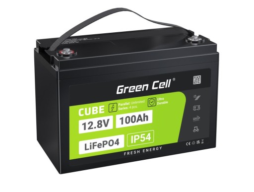 Зеленая батарея lifepo4 куб 100ah 12v/12.8v 1280wh lfpgc12v100ah