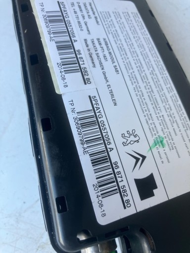 Seitenairbag rechts CITROEN C4 II B7 9687158280