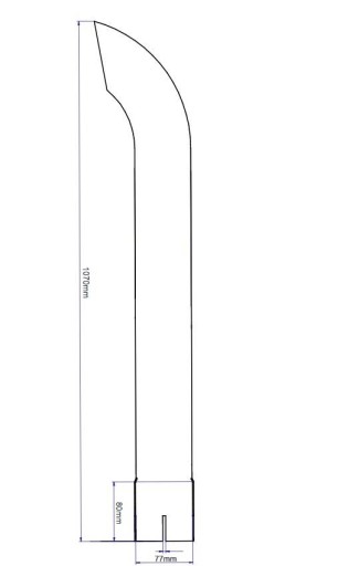 00-B2065 - Глушитель трубы Ih189049 Case ANDORIA-MOT: CASE / я