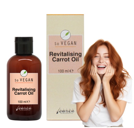 Regeneračný olej na vlasy Mrkvový Opravný Carin So Vegan 100ml