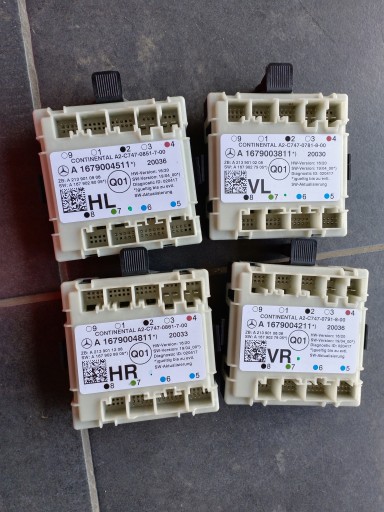 A1679004511 A1679003811 - MERCEDES W213 МОДУЛЬ ДВЕРІ 20R ПЕРЕДНИЙ ЛІВИЙ ЗАДНИЙ 4 ШТ.