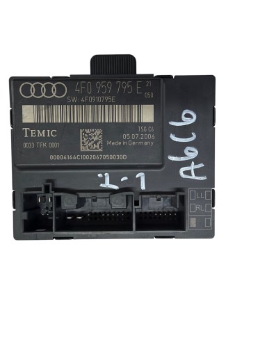 řídící jednotka modul dveře levý záď AUDI A6 C6 4F0959795E
